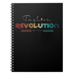Fashion Revolution Retro Typografisch Notitieboek