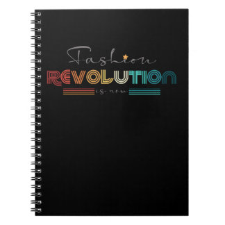 Fashion Revolution Retro Typografisch Notitieboek