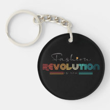Fashion Revolution Retro Typografisch Zwart Acryl