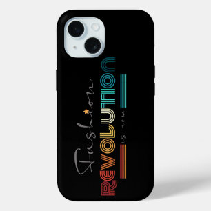 Fashion Revolution Retro Typografische iPhone Hoes