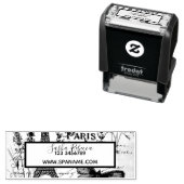 Fashion Salon SPA french eiffel tower Paris Zelfinktende Stempel (In situ)