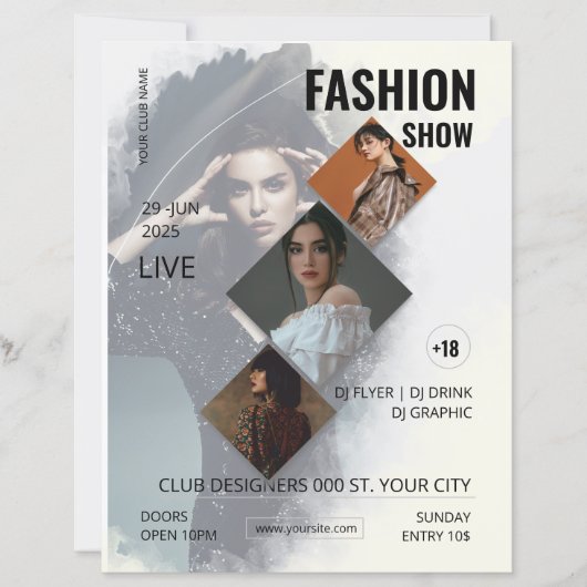 Fashion Show Flyer Template (Voorkant)