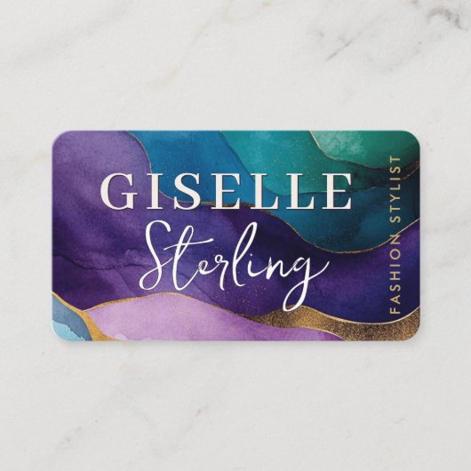 Fashion Stylist Purple Visitekaartje (Voorkant)