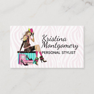 Fashion Stylist Shopper Gal Business Card Visitekaartje