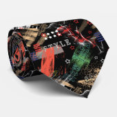 Fashionable abstract grunge stropdas (Opgerold)