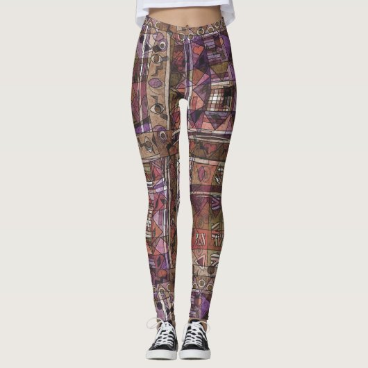Fashionable African abstract tribal Leggings (Voorkant)