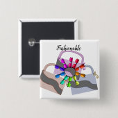 Fashionable Bags and Glasses Button (Voorkant /achterkant)