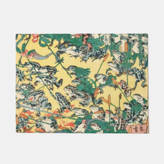 Fashionable Battle of Frogs door Kawanabe Kyoto Deurmat (Voorkant)