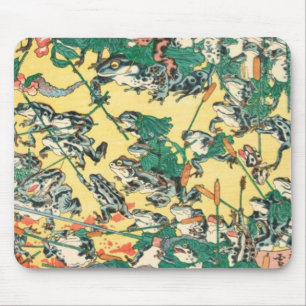 Fashionable Battle of Frogs door Kawanabe Kyoto Muismat
