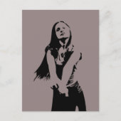 Fashionable Black Dancing Girl Silhouette Briefkaart (Voorkant)