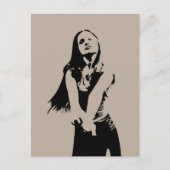 Fashionable Black Dancing Girl Silhouette Briefkaart (Voorkant)