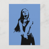 Fashionable Black Dancing Girl Silhouette Briefkaart (Voorkant)