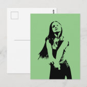 Fashionable Black Dancing Girl Silhouette Briefkaart (Voorkant / Achterkant)