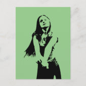 Fashionable Black Dancing Girl Silhouette Briefkaart (Voorkant)