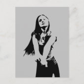 Fashionable Black Dancing Girl Silhouette Briefkaart (Voorkant)