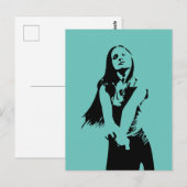 Fashionable Black Dancing Girl Silhouette Briefkaart (Voorkant / Achterkant)