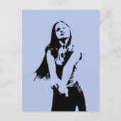 Fashionable Black Dancing Girl Silhouette Briefkaart (Voorkant)