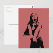 Fashionable Black Dancing Girl Silhouette Briefkaart (Voorkant / Achterkant)