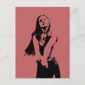 Fashionable Black Dancing Girl Silhouette Briefkaart (Voorkant)