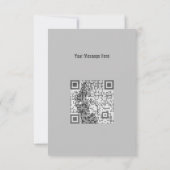 Fashionable Black Dancing Girl Silhouette Kaart (Achterkant)