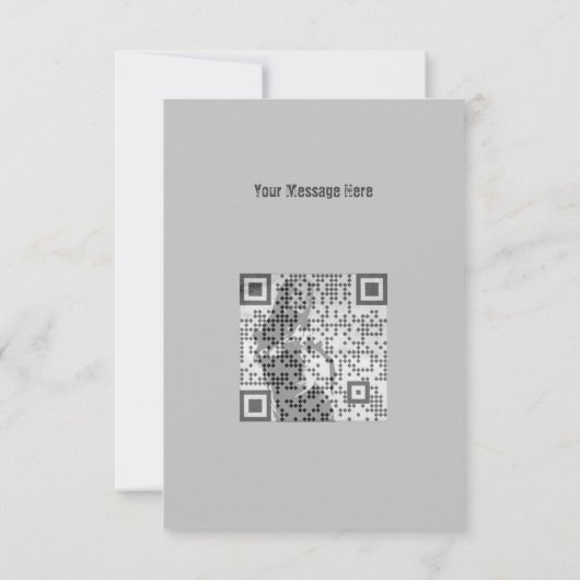 Fashionable Black Dancing Girl Silhouette Kaart (Achterkant)