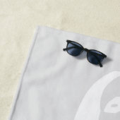 Fashionable Black Dancing Girl Silhouette Strandlaken (In situ)