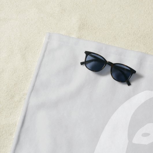 Fashionable Black Dancing Girl Silhouette Strandlaken (In situ)