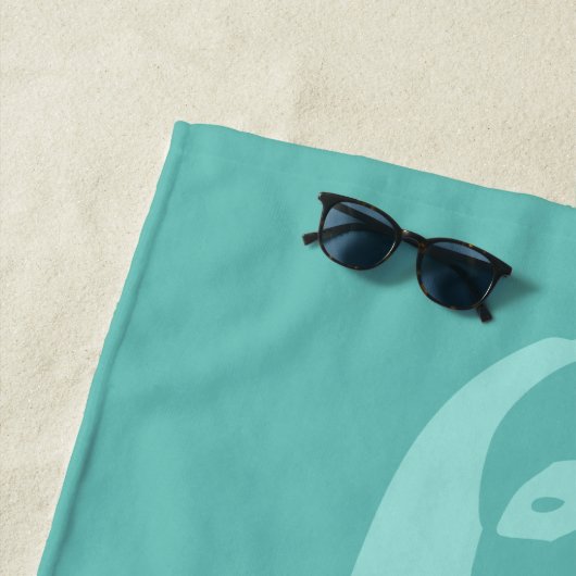 Fashionable Black Dancing Girl Silhouette Strandlaken (In situ)