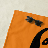 Fashionable Black Dancing Girl Silhouette Strandlaken (In situ)