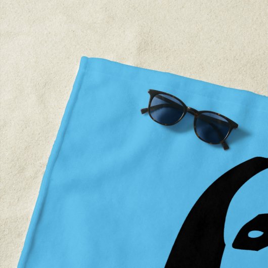 Fashionable Black Dancing Girl Silhouette Strandlaken (In situ)