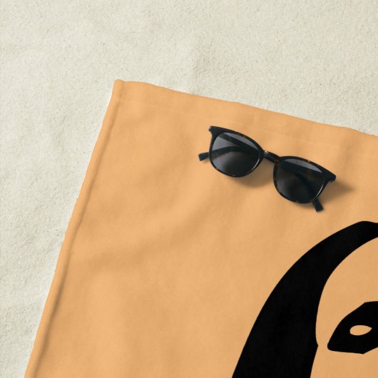 Fashionable Black Dancing Girl Silhouette Strandlaken (In situ)