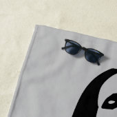 Fashionable Black Dancing Girl Silhouette Strandlaken (In situ)