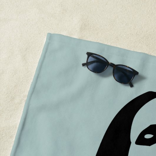 Fashionable Black Dancing Girl Silhouette Strandlaken (In situ)