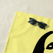 Fashionable Black Dancing Girl Silhouette Strandlaken (In situ)