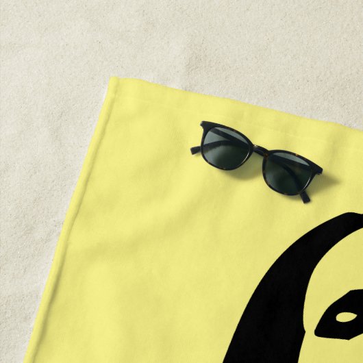 Fashionable Black Dancing Girl Silhouette Strandlaken (In situ)