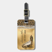 Fashionable Black Stilettos met juwelen Bagagelabel (Voorkant verticaal)