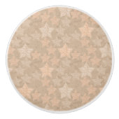 Fashionable craft background met sterren. keramische knop (Voorkant)