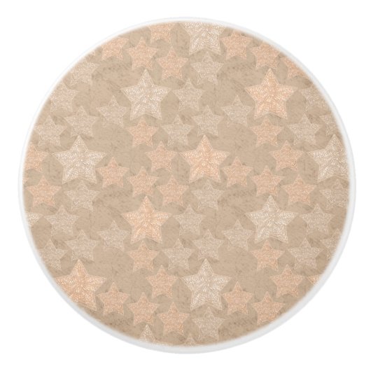 Fashionable craft background met sterren. keramische knop (Voorkant)