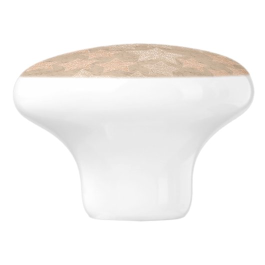 Fashionable craft background met sterren. keramische knop (Zijkant)