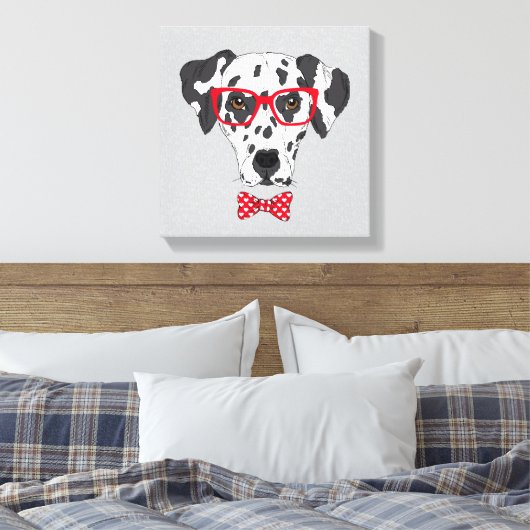 Fashionable Dalmatian Canvas Afdruk (Insitu (Slaapkamer))