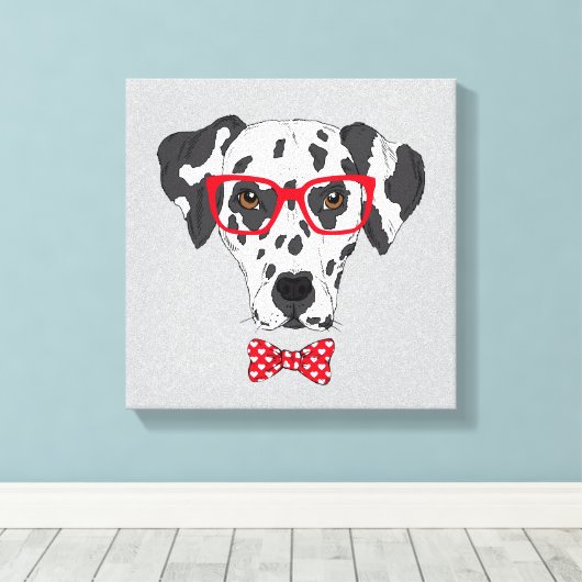 Fashionable Dalmatian Canvas Afdruk (Insitu (Houten vloer))