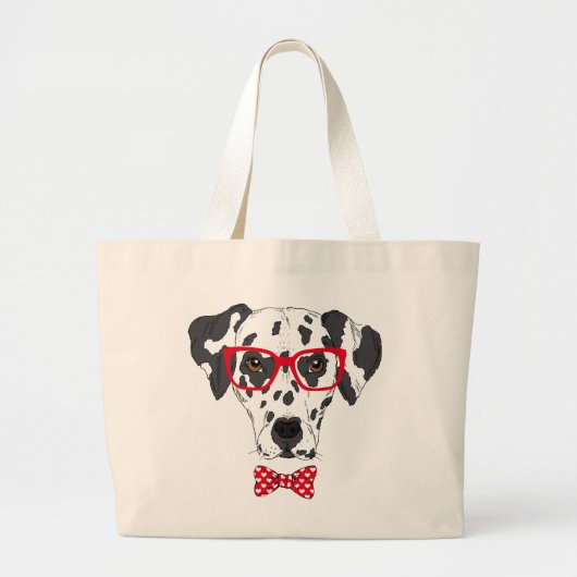 Fashionable Dalmatian Grote Tote Bag (Voorkant)