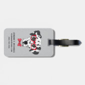 Fashionable Dalmatian | Jouw namen toevoegen Bagagelabel (Achterkant horizontaal)