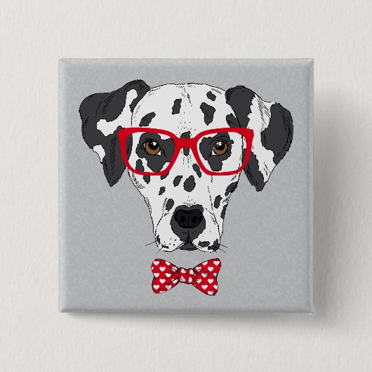 Fashionable Dalmatian Vierkante Button 5,1 Cm (Voorkant)