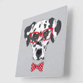 Fashionable Dalmatian Vierkante Klok (Hoek)