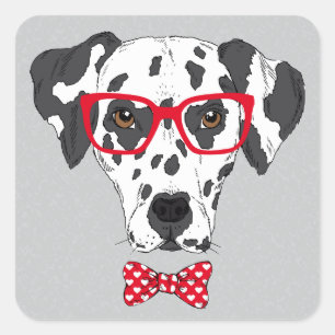 Fashionable Dalmatian Vierkante Sticker