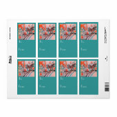 Fashionable Damascus Kerstmis Etiket (Full Sheet)