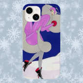 Fashionable dame in de winter Case-Mate iPhone case