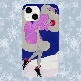 Fashionable dame in de winter Case-Mate iPhone 14 hoesje