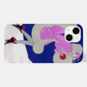 Fashionable dame in de winter Case-Mate iPhone case (Achterkant (horizontaal))